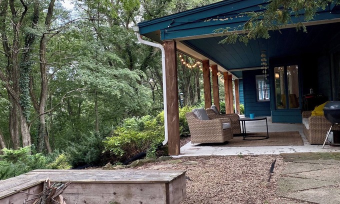 Holcomb Maison | Spacious Hillside Home Overlooking Private Woods