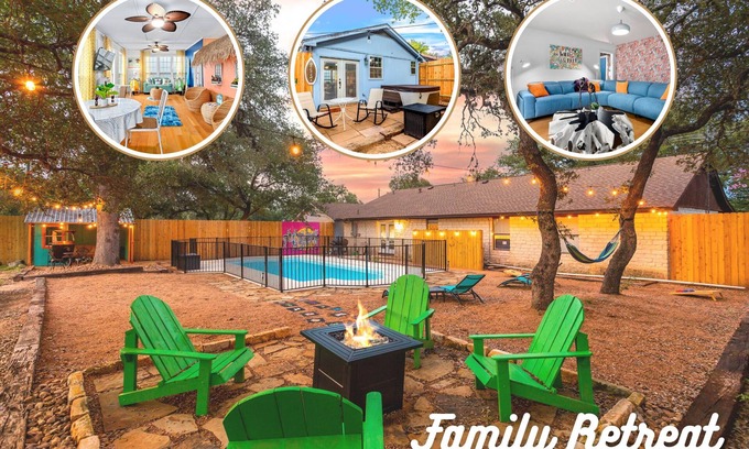 Johnson City Maison | Spacious Ranch Getaway With Hot Tub & Pool