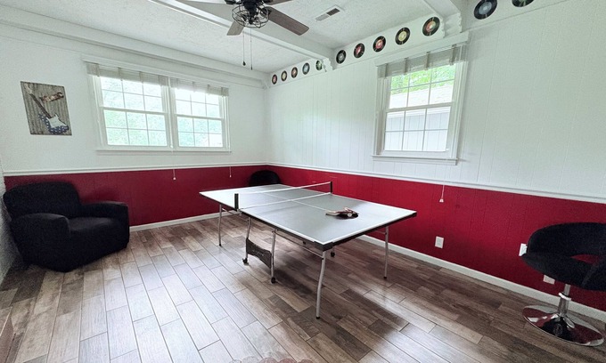 Greensboro Maison | Spacious Retro Inspired & Pet Friendly Home Near Wet N Wild