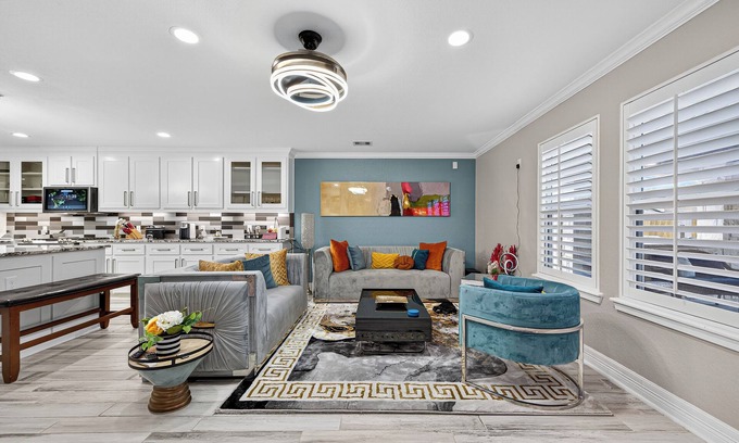 Rosenberg Maison | Spacious Rosenberg Smart Home w/Game Room, Patio & Master Suite