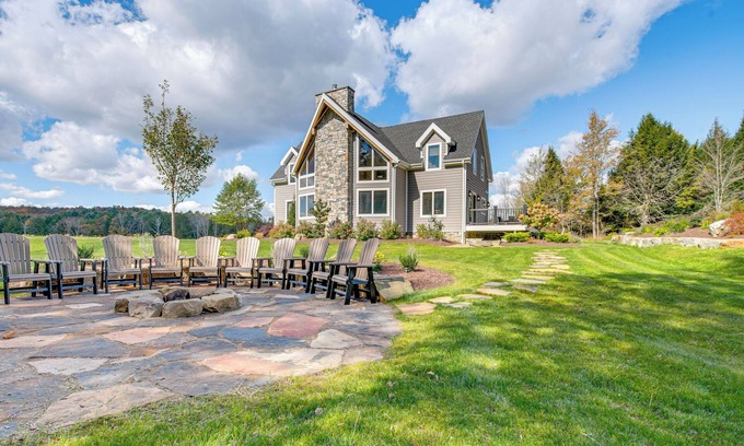Granville Summit Maison | Spacious & Secluded Forksville Home: Fire Pit