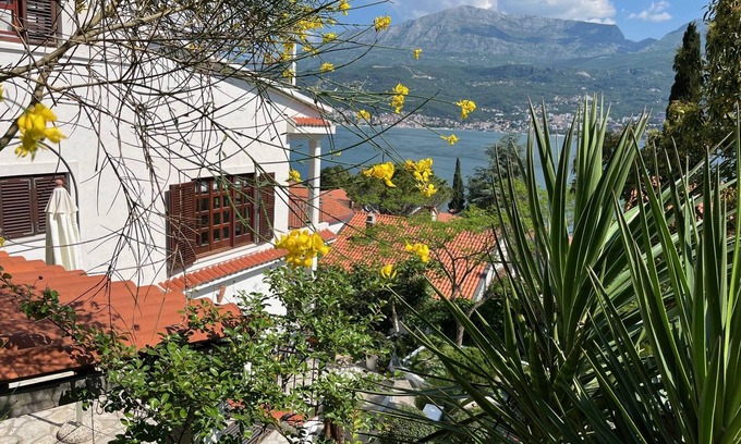 Igalo Villa | Spacious Villa in the lush private garden with views over sea and mountains