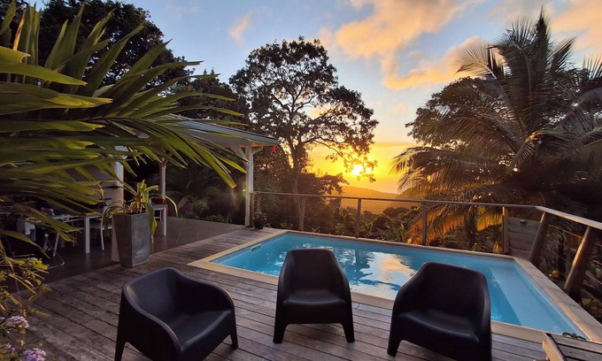 Les Anses-d'Arlets Maison | Villa spacieuse,4 chambres, piscine, vue mer imprenable, calme