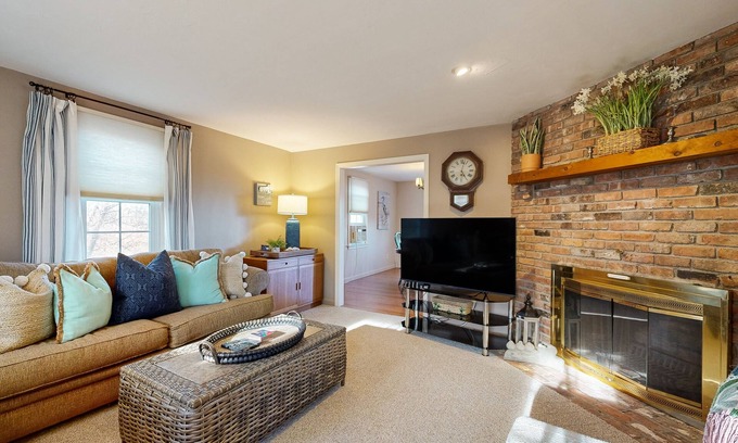 Sagamore Beach Maison | Spacious wooded retreat near canal & beach with deck & alfresco dining
