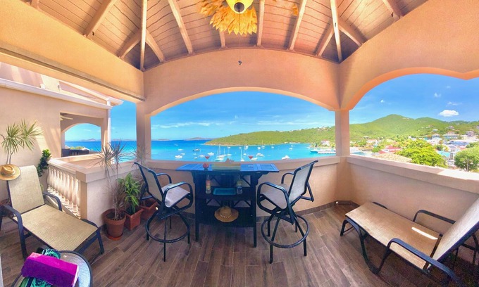 Estate Caneel Bay Copropriété | St. John Escape: Full Size 1 BDR End Unit: Best Views at Grande Bay Resort!