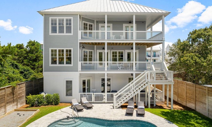Inlet Beach Maison | Stay on 30A: Paradiso Del Mar, Gulf View- Private Pool!