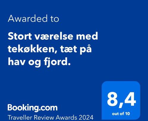 Bedsted Maison | Stort værelse med tekøkken, tæt på hav og fjord.