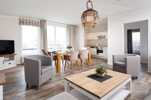 Binz Appartement | strandnahe FeWo mit Meerblick, Dachterrasse und 2 Schlafzimmern,Residenz Bel Vital - Kategorie F