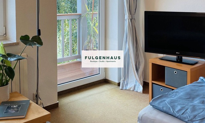 Klein Bollhagen Appartement | Studio 'Fewo Mohnrot - Fulgenhaus' avec balcon