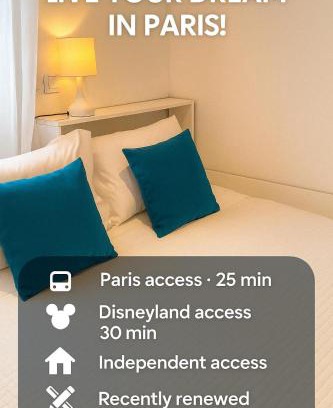 Les Boutareines Appartement | Studio 2 people Half Chemin Paris and Disneyland
