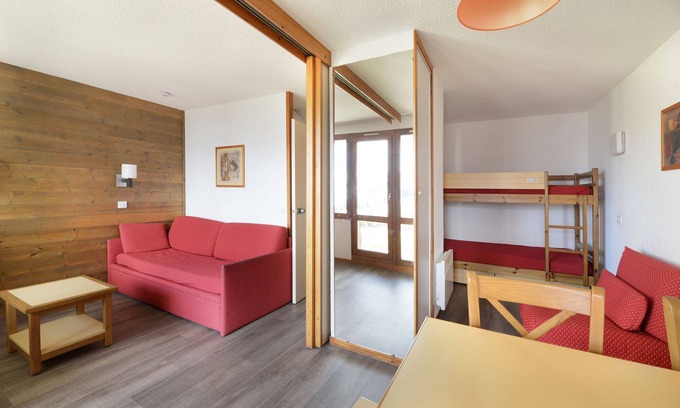 Belle Plagne Appartement | Studio 28m2 vue pistes plein sud du dimanche au dimanche