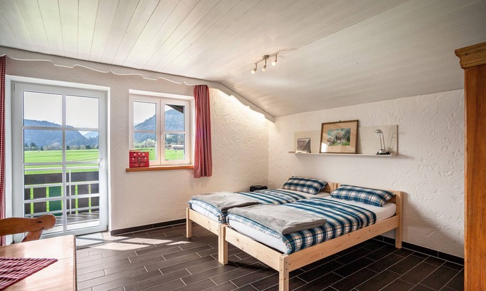Bolsterlang Appartement | Studio 'Appartement Braun 1' avec vue sur les montagnes, balcon et Wi-Fi