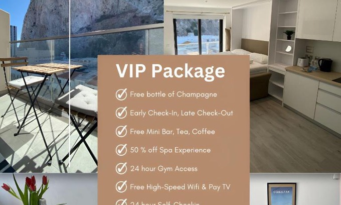 Gibraltar Appartement | Studio Apartment at the Hub - VIP Package