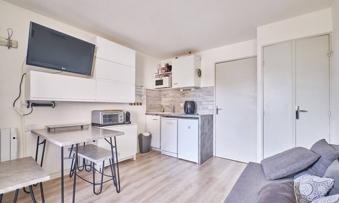 Les Deux Alpes Appartement | Studio 'Les 2 Alpes' avec vue sur la montagne et balcon