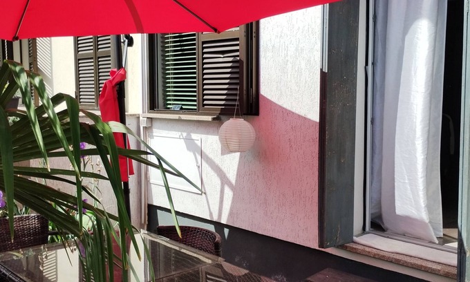 Villaggio degli Sposi Appartement | Studio apartment with patio, minutes from the airport and downtown Bergamo.