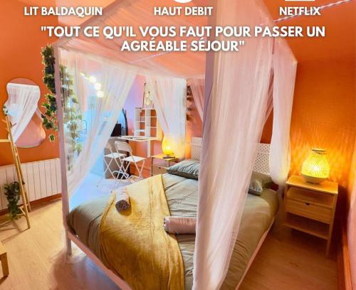 Arras Appartement | Studio Bali Hyper centre Lit Baldaquin