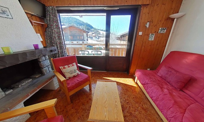 Le Chinaillon Appartement | Studio cabine 4 pers. au pied des pistes avec balcon sud - Le Grand-Bornand