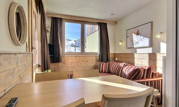 Belle Plagne Appartement | Studio cabine 4 pers, balcon, proche pistes et commerces