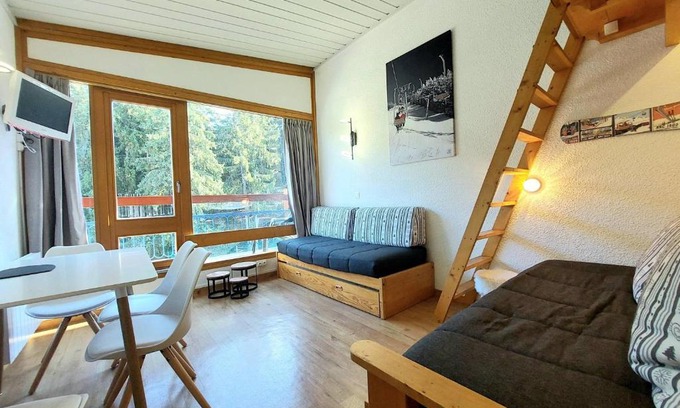 Arc-1800 Appartement | Studio Cabine au Pied des Pistes - Balcon, Wifi Gratuit, Parking Proche - FR-1-346-434