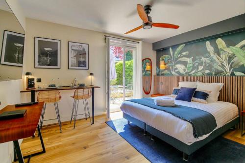 Villette Gare Appartement | Studio chic piscine, jardin et parking, Lyon 3