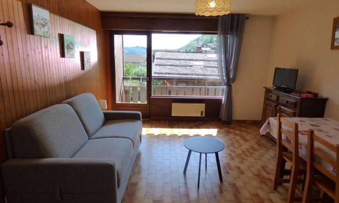 Le Grand-Bornand Appartement | Studio convivial avec cabine, balcon, proche des commodités - Le Grand-Bornand - FR-1-458-117