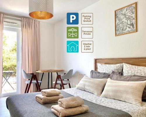 Saint-Priest-en-Jarez Appartement | Studio en face Hopital Nord avec terrasse