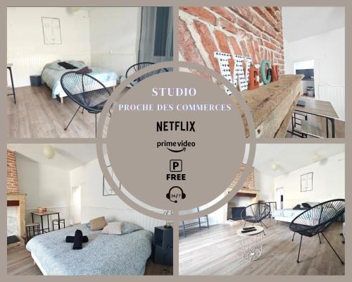 Langon Appartement | Studio entier proche des commerces - 1 à 2 pers -