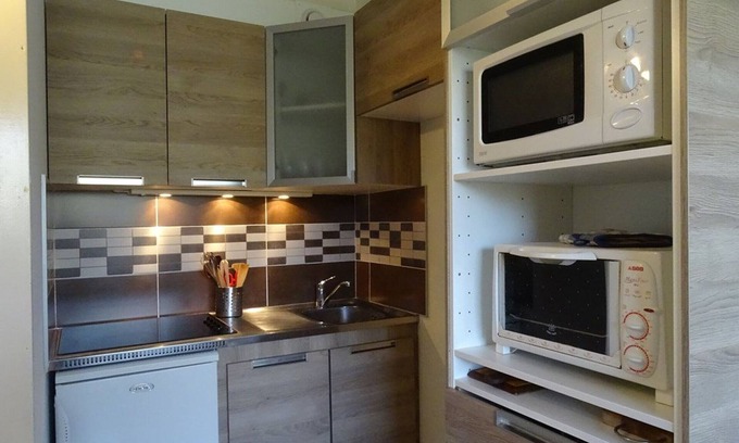 Arette Appartement | Studio pour 4 pers. à proximité des pistes avec balcon et parking