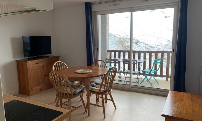 Peyragudes Appartement | Studio 4 personnes avec balcon à 400m des pistes, navette gratuite, ski-in/ski-out, Spassio inclus