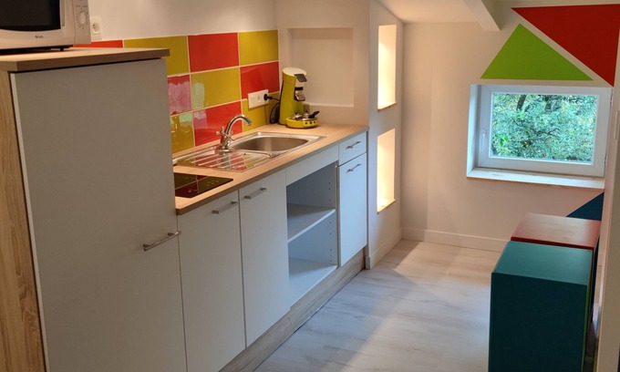 Saint-Christol-Les-Ales Appartement | Studio Harlequin, very colorful ideal for young people.