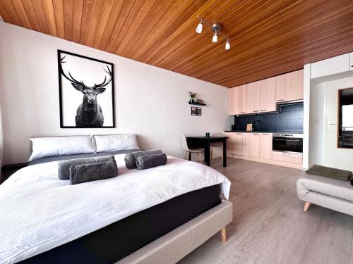Laax Appartement | Studio mit See- und Bergblick