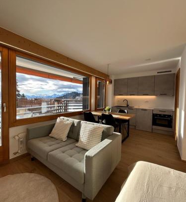 Randogne Appartement | Studio moderne et cosy avec piscine et sauna
