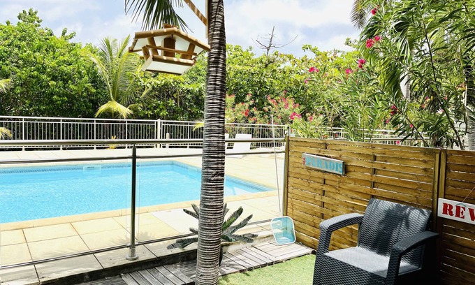 Orient Bay Appartement | Studio ô Soleil, au coeur du Parc de la Baie Orientale, bord de plage