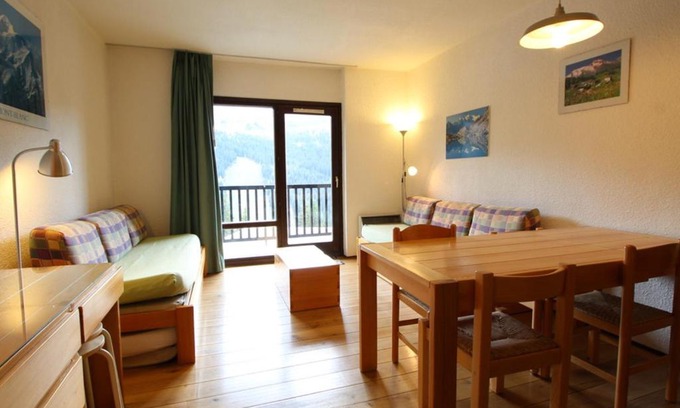 Flaine Appartement | Studio pour 5 personnes avec balcon, proche des pistes et commerces - Résidence Andromède, Flaine Forêt - FR-1-687-93