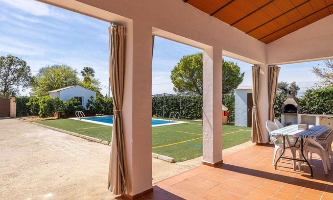 Sanlucar la Mayor Maison | Maison de vacances privée avec piscine privée, climatisation, WIFI, TV, patio, animaux admis