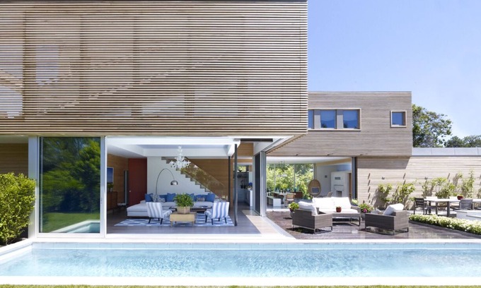 Quogue Maison | Superbe maison de plage moderne dans les Hamptons