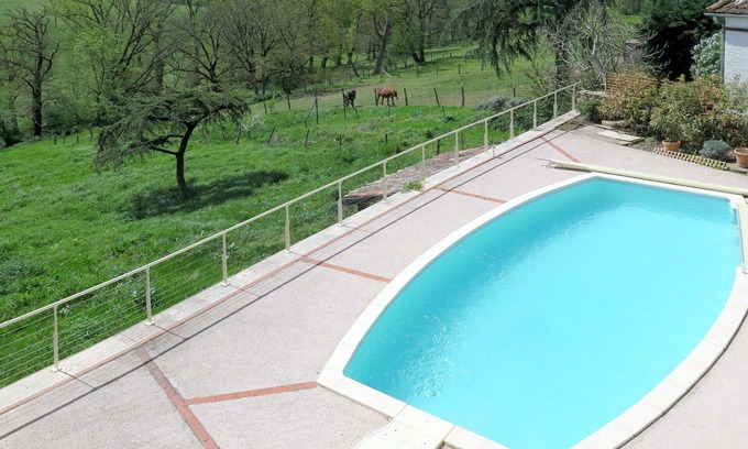 Lacapelle-Segalar Maison | Maison de vacances privée avec piscine privée, climatisation, WIFI, TV, terrasse, animaux admis