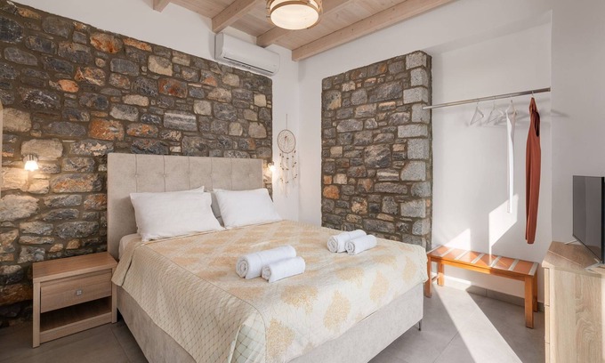Prassonissi Villa | Stunning Rhodes | 4 Bedrooms | Villa Stone | Beautiful Sea Views & Private Balcony | Pefkos