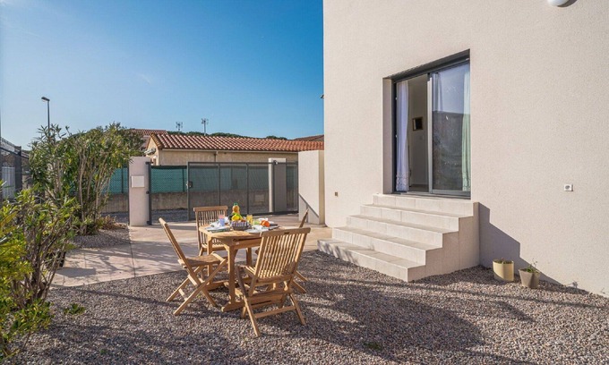 Sainte-Marie-Plage Maison | Magnifique maison de vacances pour 4 personnes avec climatisation, TV, terrasse et animaux admis