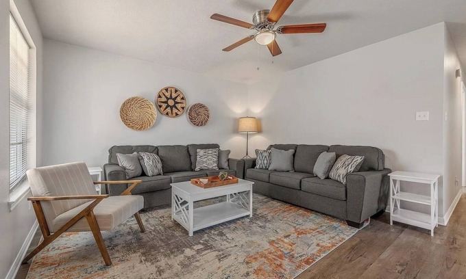 College Station Maison | Stylish 2BR Comfort Near Texas A&M EV-Friendly