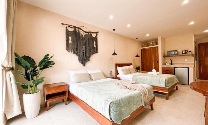 Ejidal Appartement | Suite F tortuga, equipada, 5min de la 5ta en auto