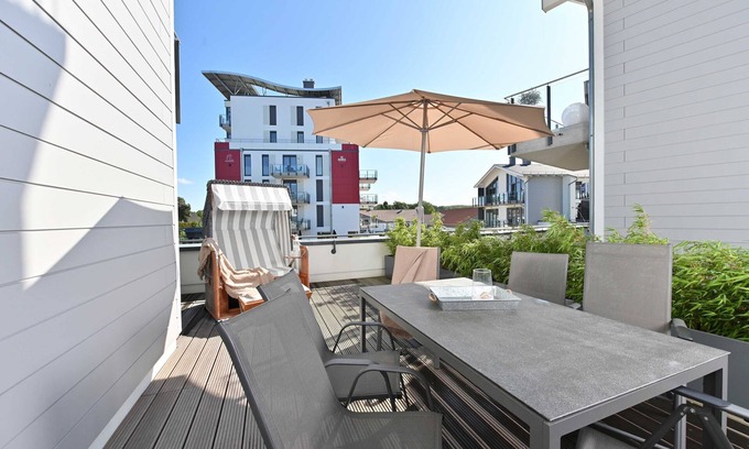 Glowe Appartement | Sundeck - solarium