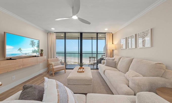 Sanibel Copropriété | Sundial A408: Direct Gulf Front Views from Top Floor!