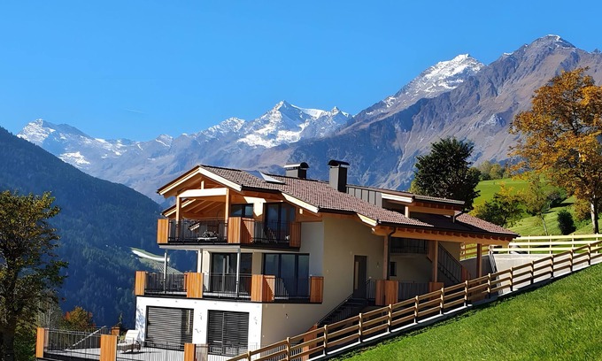 Moso in Passiria Appartement | "Sunnseitn Lodge Apt Moutainsuite" avec jacuzzi chauffé, sauna infrarouge, terrasse panoramique