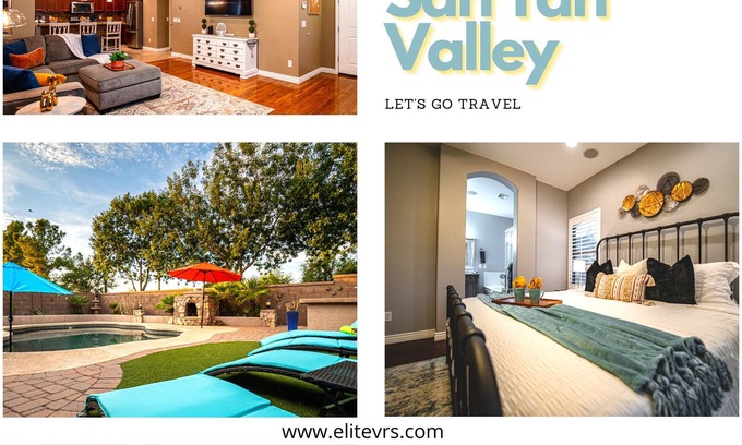 San Tan Valley Maison | Sunny Haven! Perfect Heated Pool Home. Dog Friendly! 6M Min,