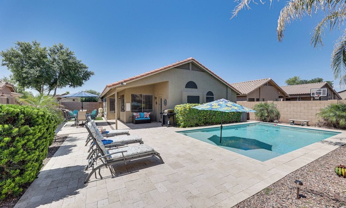 Maricopa Maison | Sunny Maricopa Getaway w/ Private Pool + Fire Pit!