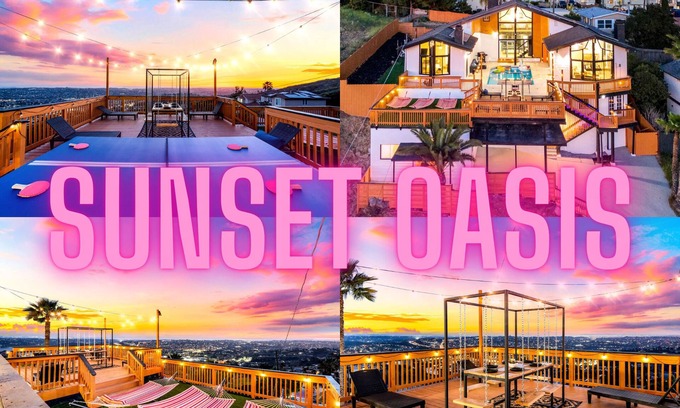 La Presa Maison | Sunset Oasis Pool Home + Stunning San Diego Views + Pool Table + Ping Pong Table