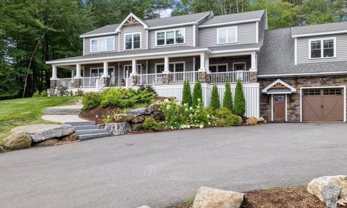 Gilford Maison | Sunset Veranda with peekaboo views of Winnipesaukee!