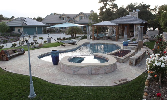 Oak View Maison | Sunset View Oasis🌹Saltwater Pool + Spa, sauna infrarouge, cuisine extérieure: 8 personnes