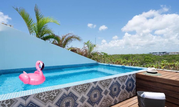 Tulum Appartement | SunsetviewPH+PrivPool+Near Beach&Town+Rooftop+50mb